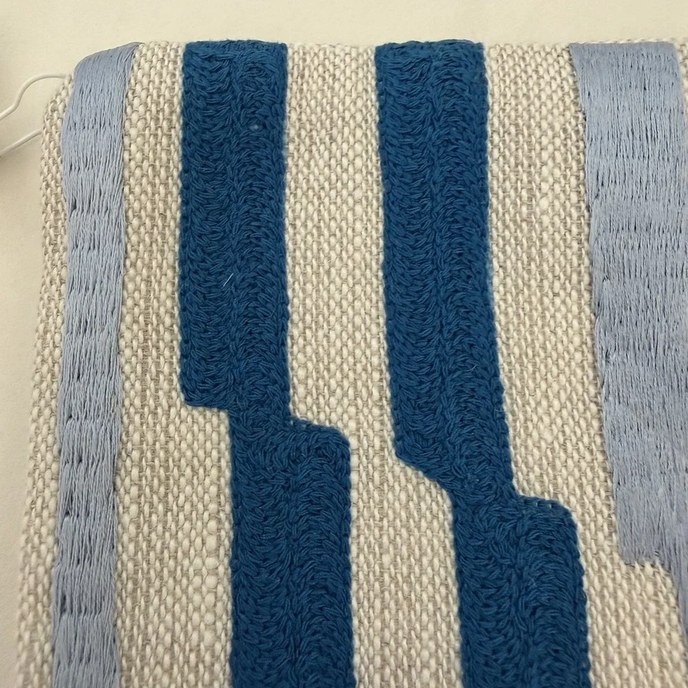 Villa Classic Home Maine Myrtle Green 22x22 Pillow Cover Pottery Barn Linen Blue